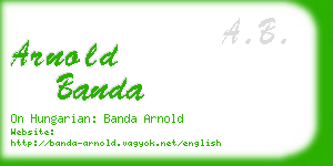 arnold banda business card